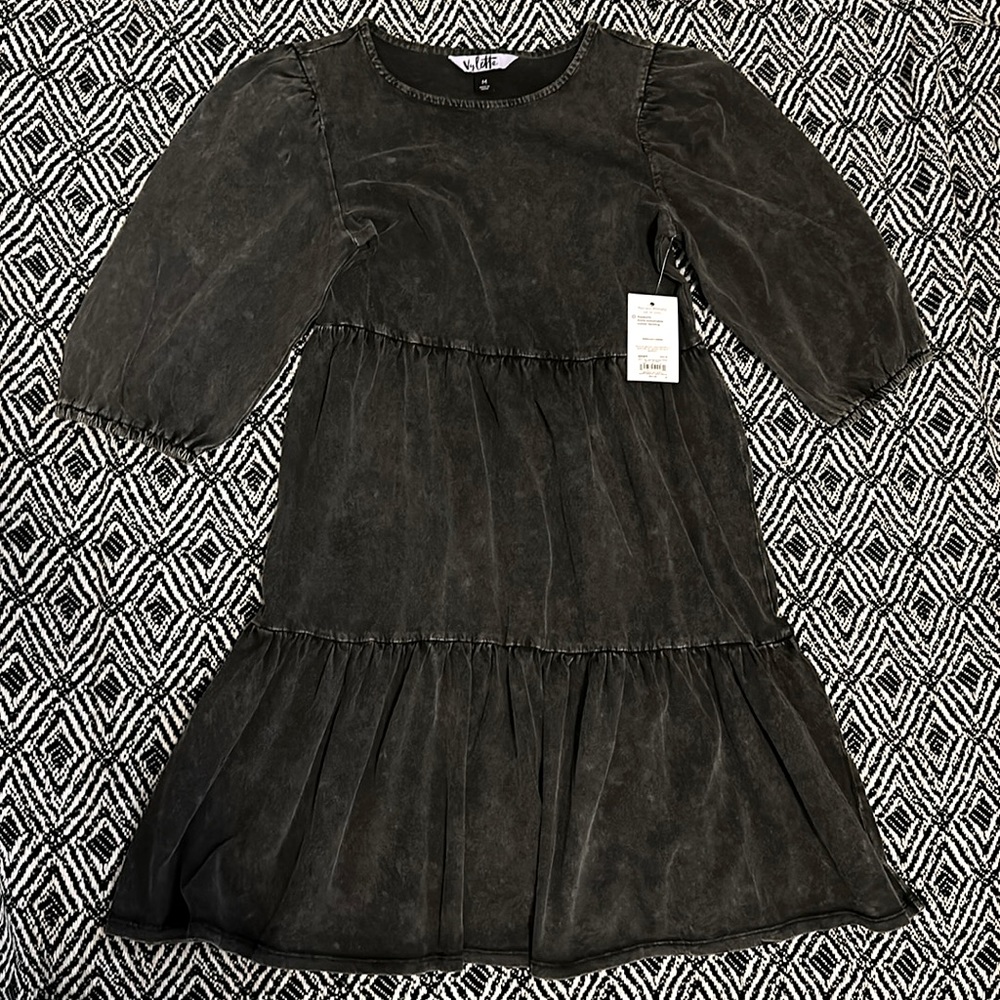 NWT- Tiered Mineral Wash Dress